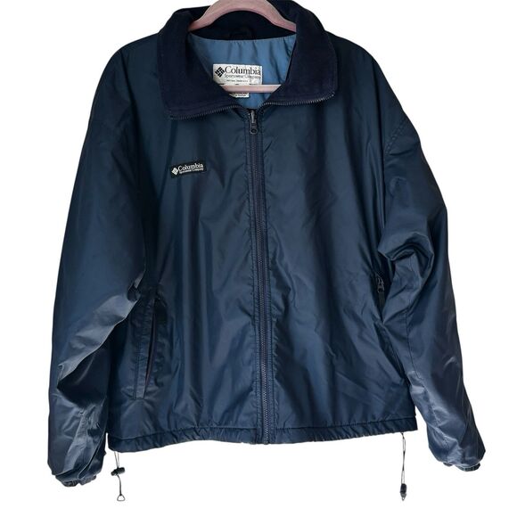 Columbia Sportswear Full Zip Fleece Lined Collared Nylon Jacket - Picture 1 of 12